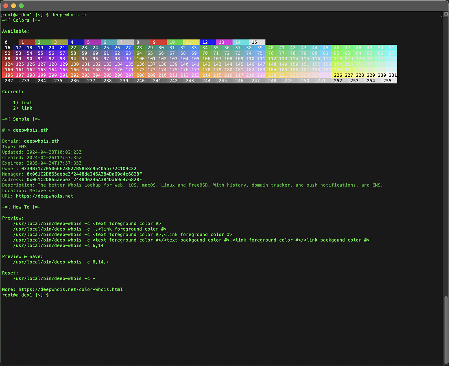 Install Whois on Ubuntu/Debian/Kali Linux: Deep Whois Colors